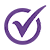 Ein kleines Kontrollkästchen-Symbol in Kreisform, in dem ein Häkchen eine ausgewählte Option darstellt.