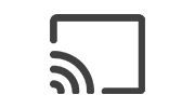Icon representing screen mirroring functionality.